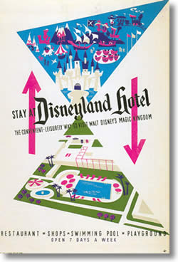 Official Disneyland Hotel vintage poster