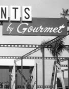 Disneyland Hotel exterior restaurants by Gourmet vintage photo