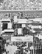 Disneyland Hotel aerial overhead photo 1959