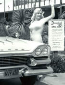 Model at Disneyland Hotel pool vintage photo